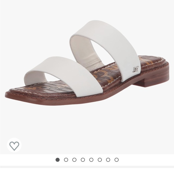 Sam Edelman White Haydee Flat Slide Sandals - Picture 3 of 3